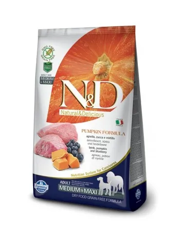 Farmina ned pumpkin grain free adult medio maxi agnello zucca e mirtillo 2,5 kg