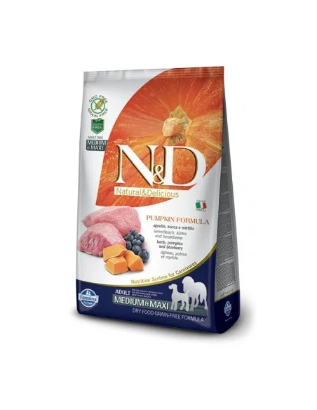 Farmina ned pumpkin grain free adult medio maxi agnello zucca e mirtillo 2,5 kg