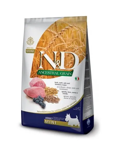 Farmina ned low grain cane mini farro avena agnello mirtillo 2,5 kg