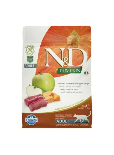 Farmina ned pumpkin grain free gatto adult cervo zucca e mela 300 gr