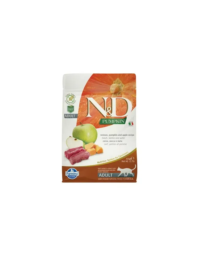 Farmina ned pumpkin grain free gatto adult cervo zucca e mela 300 gr