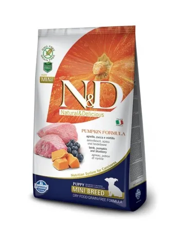 Farmina ned pumpkin grain free puppy mini agnello zucca e mirtillo 2,5 kg