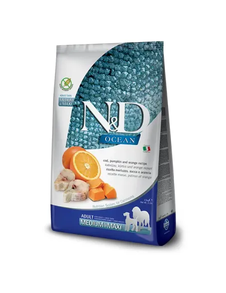 Farmina ned ocean adult medium maxi merluzzo zucca e arancia 12 kg