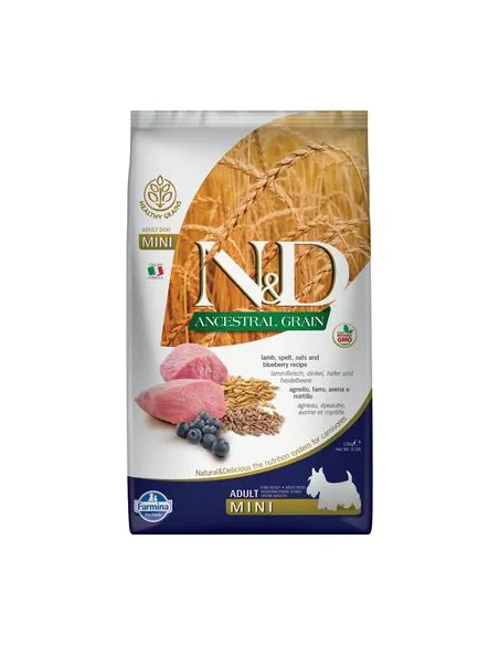 Farmina ned low grain cane mini farro avena agnello mirtillo 800 gr Farmina ned low grain cane mini farro avena agnello mirtillo 800 gr