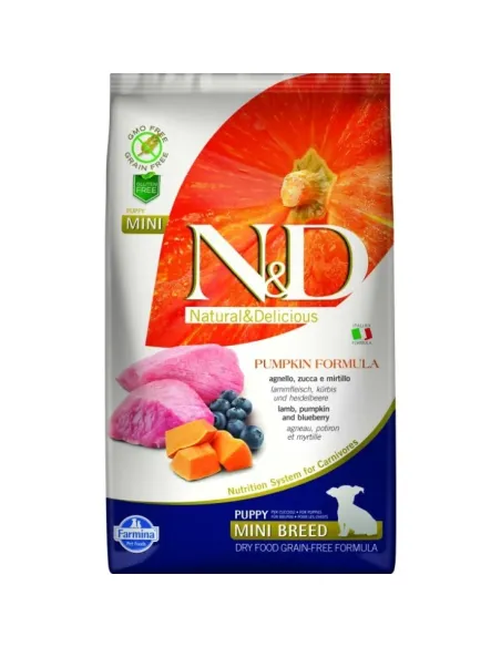 Farmina ned pumpkin grain free puppy mini agnello zucca e mirtillo 7 kg