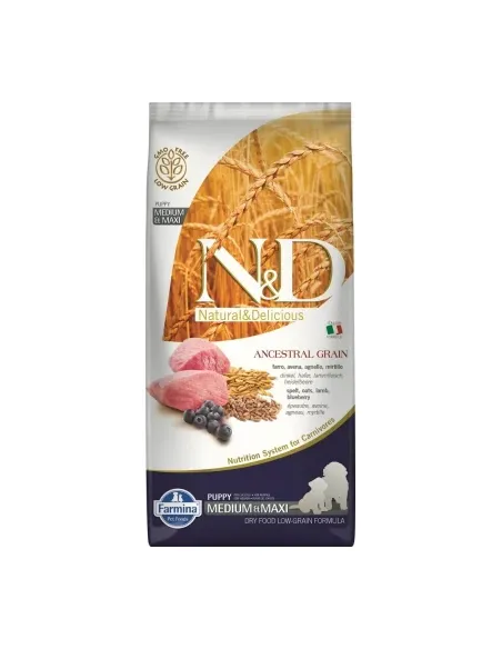Farmina ned low grain cane medium e maxi farro avena agnello mirtillo 2.5 kg