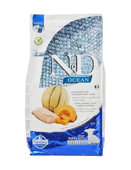 Farmina ned ocean cane puppy mini merluzzo zucca e melone cantalupo 2,5 kg