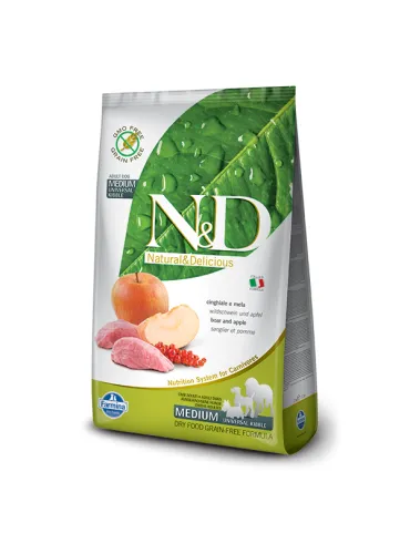 Farmina ned prime cane adult medium maxi cinghiale e mela 12 kg