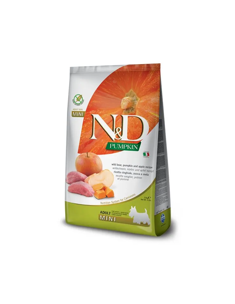 Farmina ned pumpkin grain free adult mini cinghiale zucca e mela 2,5 kg