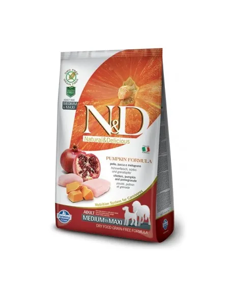 Farmina ned pumpkin grain free adult medio maxi pollo zucca e melograno 2,5 kg Farmina ned pumpkin grain free adult medio maxi pollo zucca e melograno 2,5 kg
