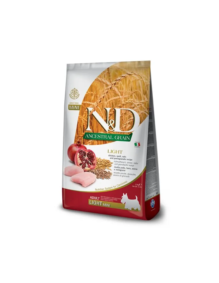 Farmina ned low grain cane mini farro avena pollo e melograno 2,5 kg