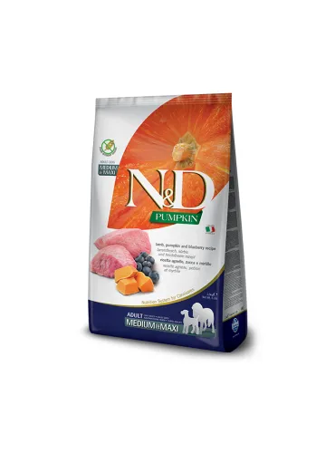 Farmina ned pumpkin grain free adult medio maxi agnello zucca e mirtillo 12 kg