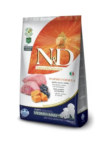 Farmina ned pumpkin grain free puppy medio maxi agnello zucca e mirtillo 12 kg