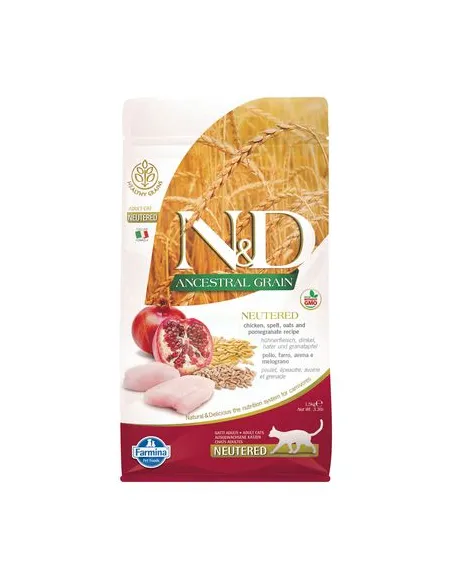 Farmina ned low grain gatto farro avena pollo melograno 1,5 kg
