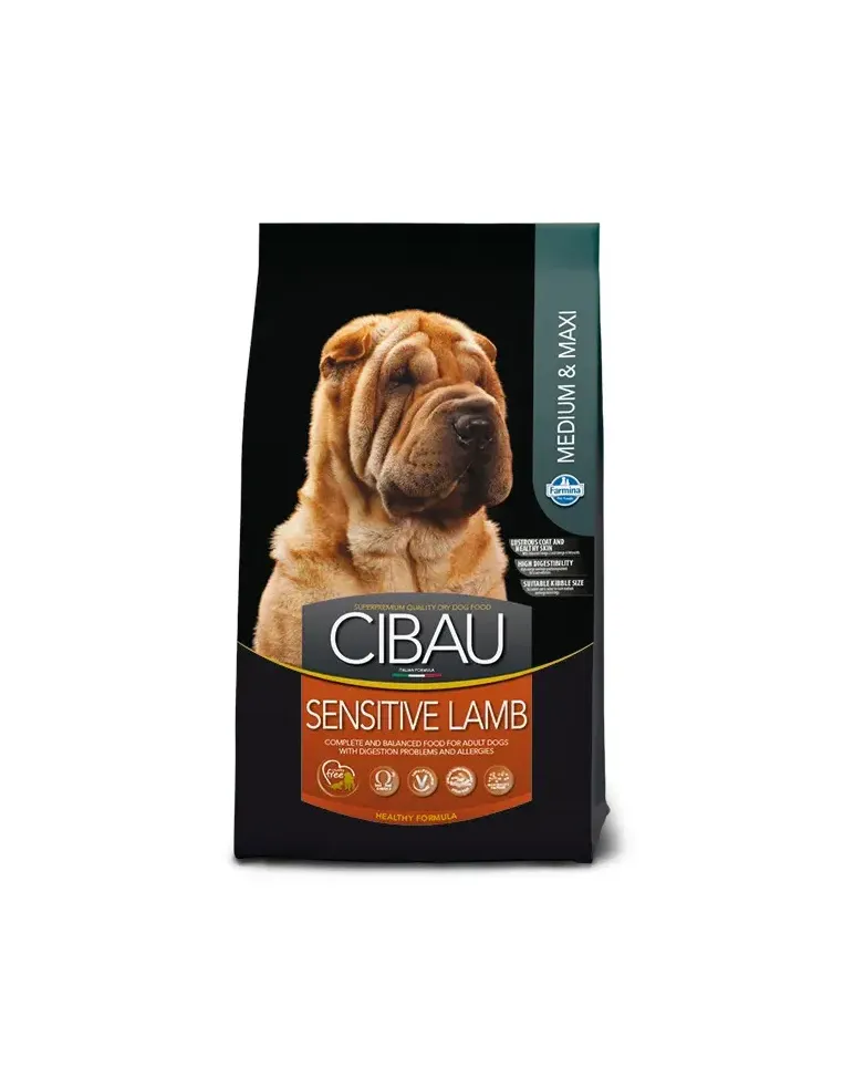 Farmina cibau adult medium e maxi sensitive agnello 12 kg