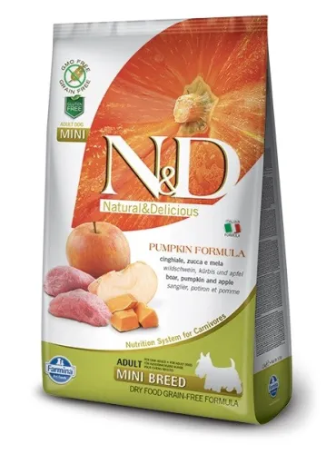 Farmina ned pumpkin grain free adult mini cinghiale zucca e mela 7 kg