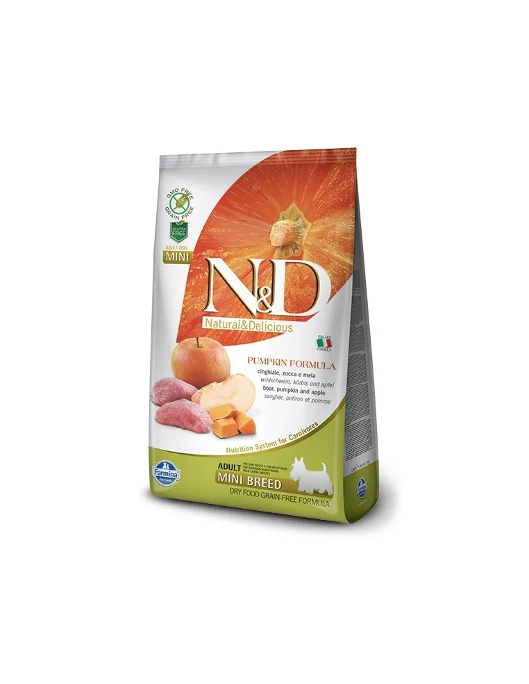 Farmina ned pumpkin grain free adult mini cinghiale zucca e mela 7 kg