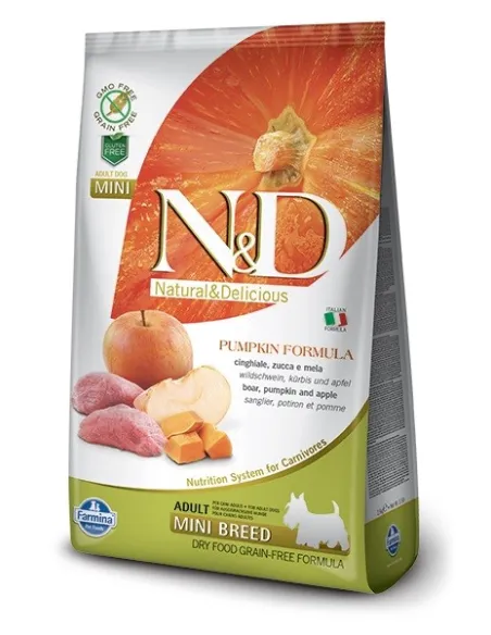 Farmina ned pumpkin grain free adult mini cinghiale zucca e mela 7 kg