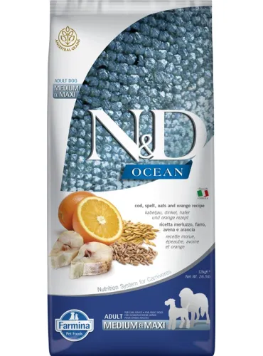 Farmina ned ocean low grain cane mini merluzzo farro avena e arancia 2,5 kg