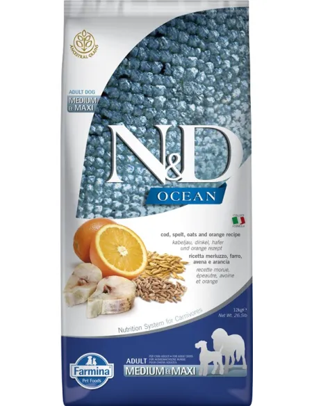 Farmina ned ocean low grain cane mini merluzzo farro avena e arancia 2,5 kg