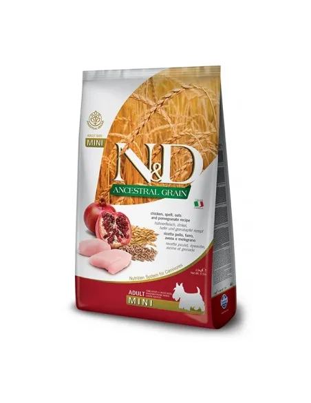Farmina ned low grain cane mini farro avena pollo e melograno 800 gr