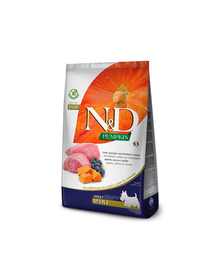 Farmina ned pumpkin grain free adult mini agnello zucca e mirtillo 2,5 kg