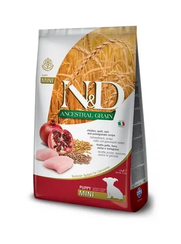 Farmina ned low grain cane puppy mini farro avena pollo e melograno 800 gr