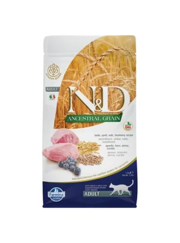 Farmina ned low grain gatto farro avena agnello e mirtillo 5 kg