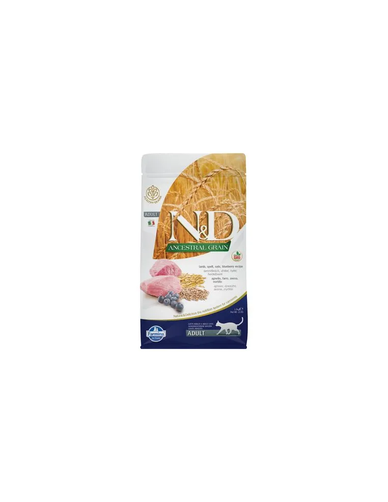 Farmina ned low grain gatto farro avena agnello e mirtillo 5 kg
