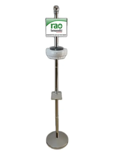 Dispenser con piantana ad infrarossi per sapone e gel