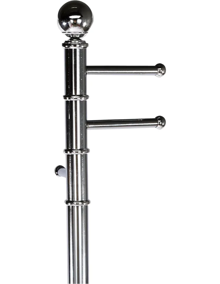 Piantana Porta Asciugamani 6 bracci in acciaio cromato altezza cm 177