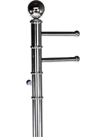 Piantana Porta Asciugamani 6 bracci in acciaio cromato altezza cm 177