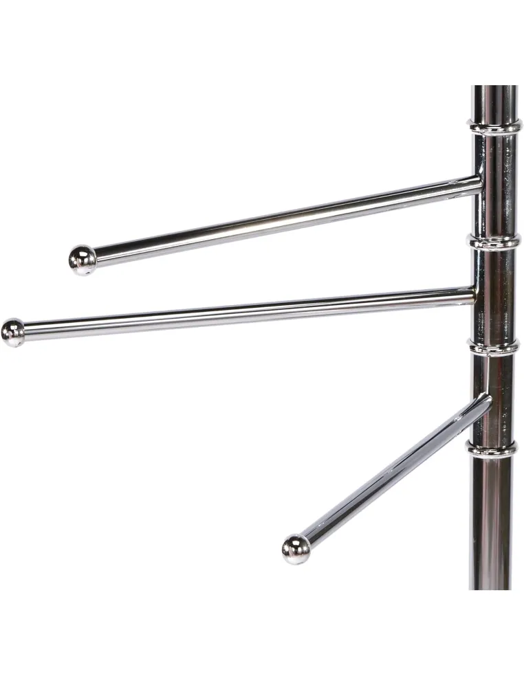 Piantana Porta Asciugamani 6 bracci in acciaio cromato altezza cm 177