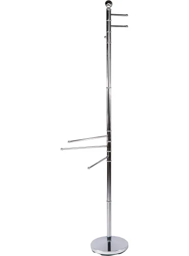 Piantana Porta Asciugamani 6 bracci in acciaio cromato altezza cm 177