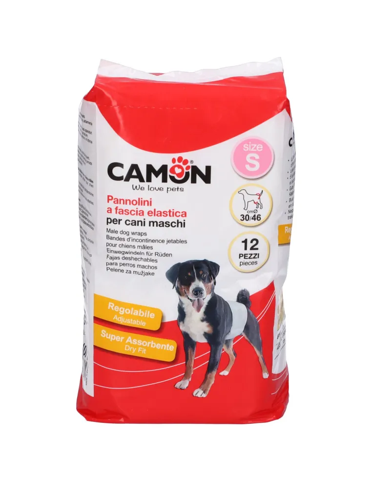 Pannolino Fascia Per Cani Maschi S Misura 12 pezzi Camon
