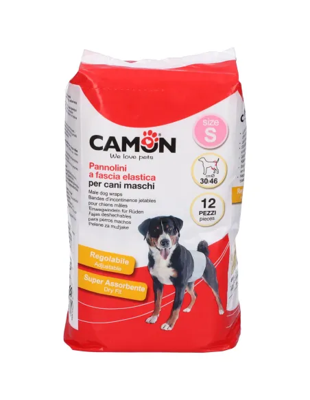 Pannolino Fascia Per Cani Maschi S Misura 12 pezzi Camon