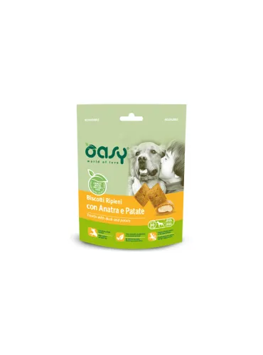 Biscotto Ripieno Oasy 80g Anatra e Patate
