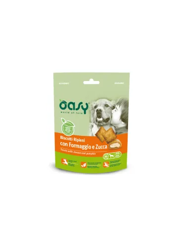 Biscotto Ripieno Oasy 80gr Formaggio Zucca Dog Snack