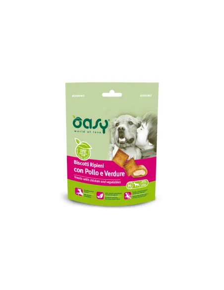 Biscotto Ripieno Oasy 80gr Pollo Verdure Dog Snack