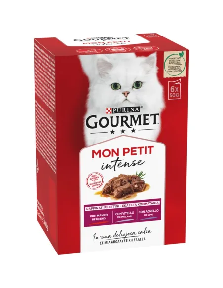 Cat Gourmet MonPetit Manzo Vitello Agnello 6x50gr