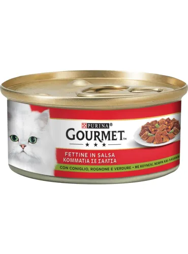 Cat Gourmet Rosse Fettine Coniglio e Rognone Verde 195g