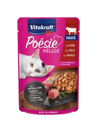 Cat Poésie Délicsauce Manzo 85g