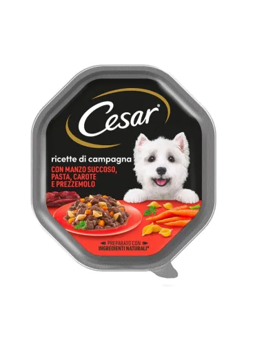 Cesar Ricette di Campagna Manzo Pasta e Carote 150g