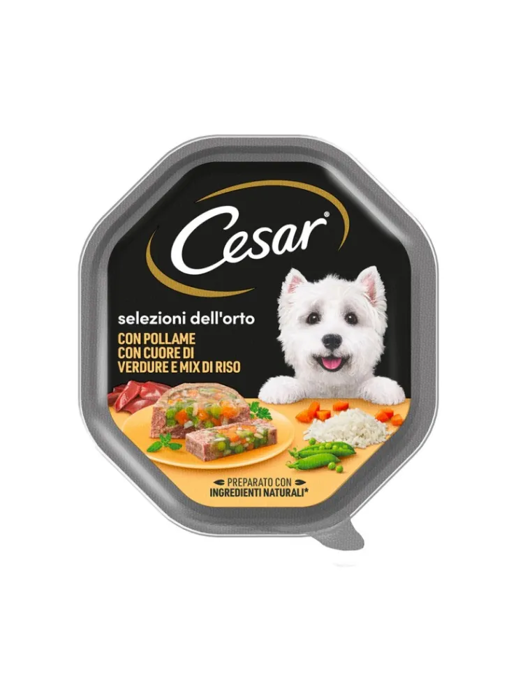 CESAR Selezioni dell'Orto Pollame Cuore Morbido Verdure 150g