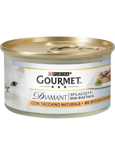 Diamant Gourmet Cat Sfilaccetti Tacchino Saporito 85g
