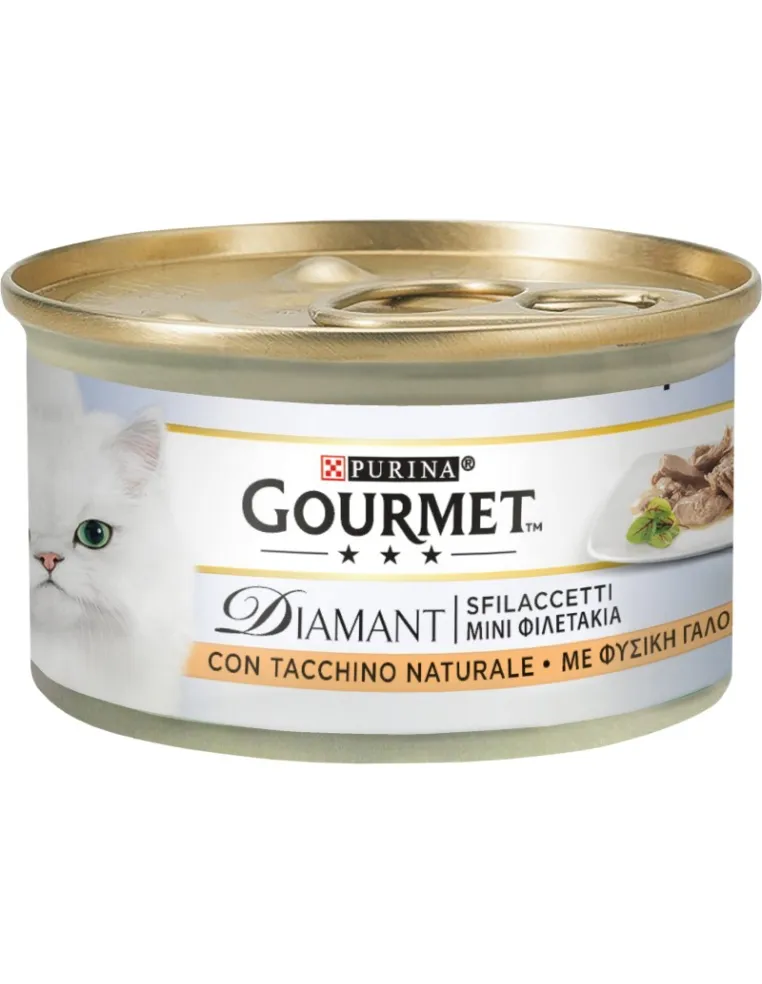 Diamant Gourmet Cat Sfilaccetti Tacchino Saporito 85g