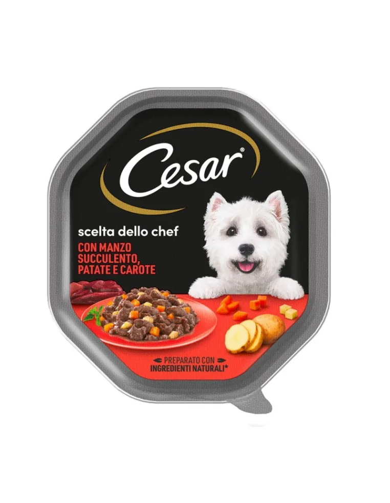 DOG CESAR Chef's Choice Manzo Patate Carote 150g