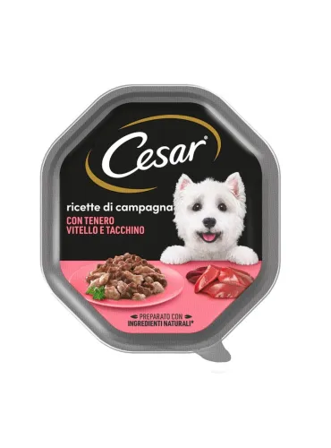 DOG CESAR Ricette di Campagna Vitello e Tacchino 150g