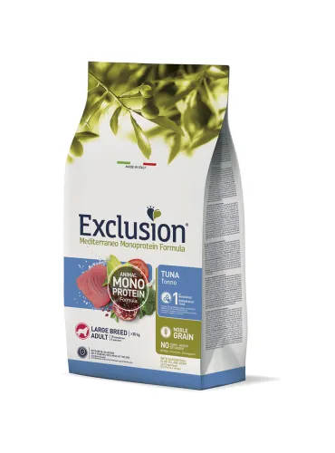 Dog Exclusion Mediterraneo Adult Large Tonno 12kg