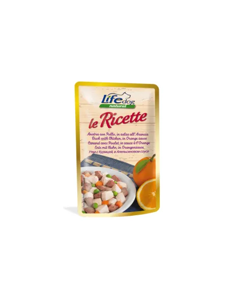 Dog Life Ricet Anatra Pollo Arancia 95g Busta Dog Life Ricet Anatra Pollo Arancia 95g Busta